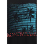 Black Cotton Graphic Sweatshirt