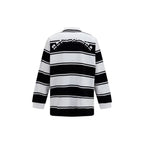 Striped Cotton Long‑Sleeve Polo