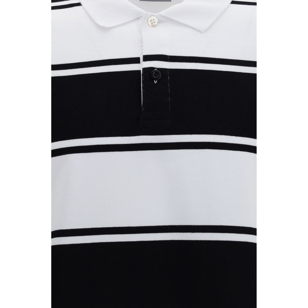 Striped Cotton Long‑Sleeve Polo