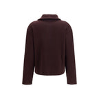 Brown Merino Wool Ribbed Sweater
