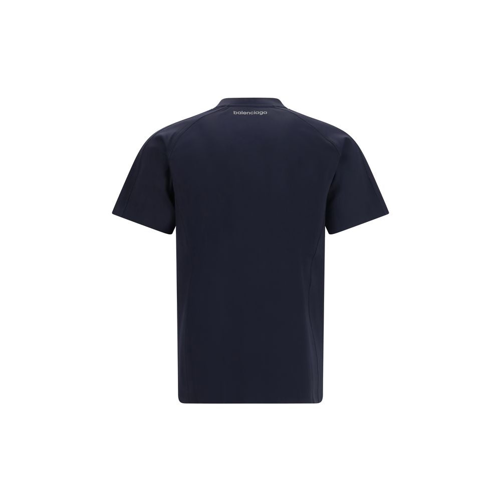 Blue Polyamide Layered Long‑Sleeve T‑Shirt