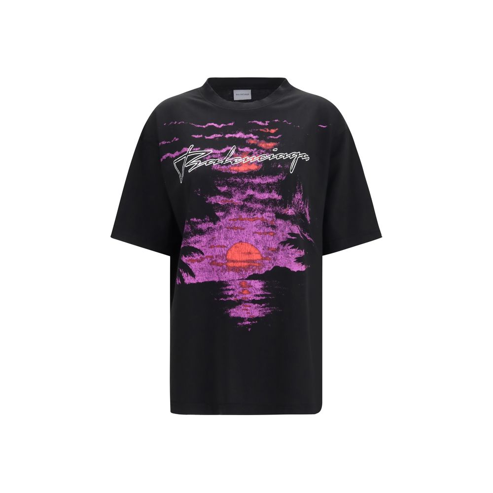 Oversized Black Cotton T-Shirt