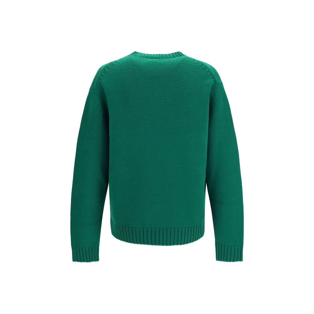 Monochrome Wool-Cashmere Crewneck Sweater
