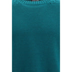 Monochrome Wool-Cashmere Crewneck Sweater