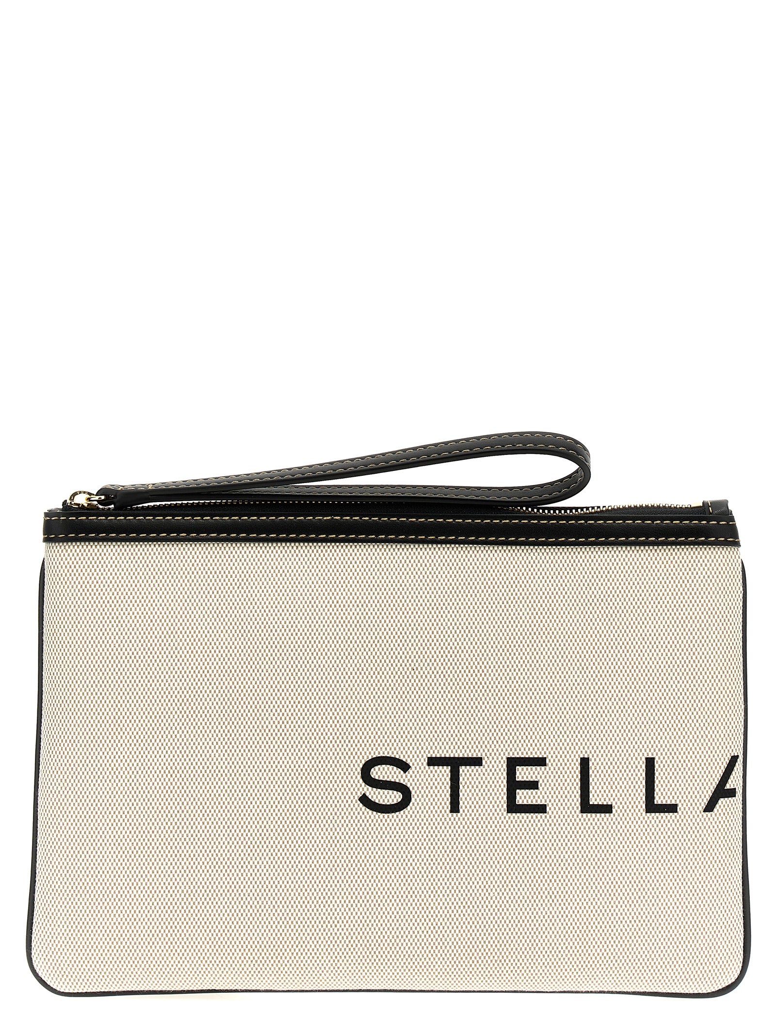 Beige Cotton Clutch