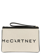 Beige Cotton Clutch