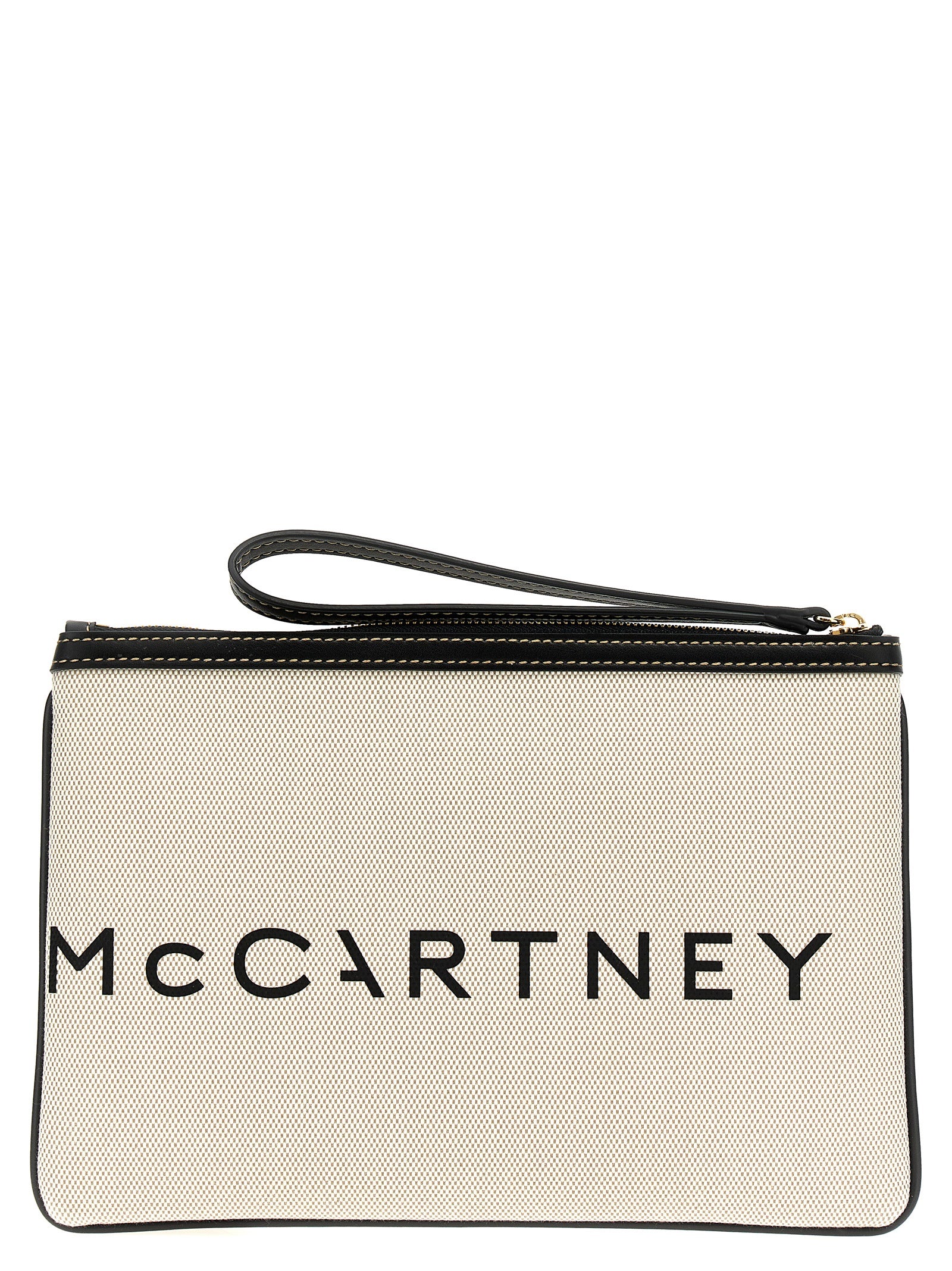 Beige Cotton Clutch