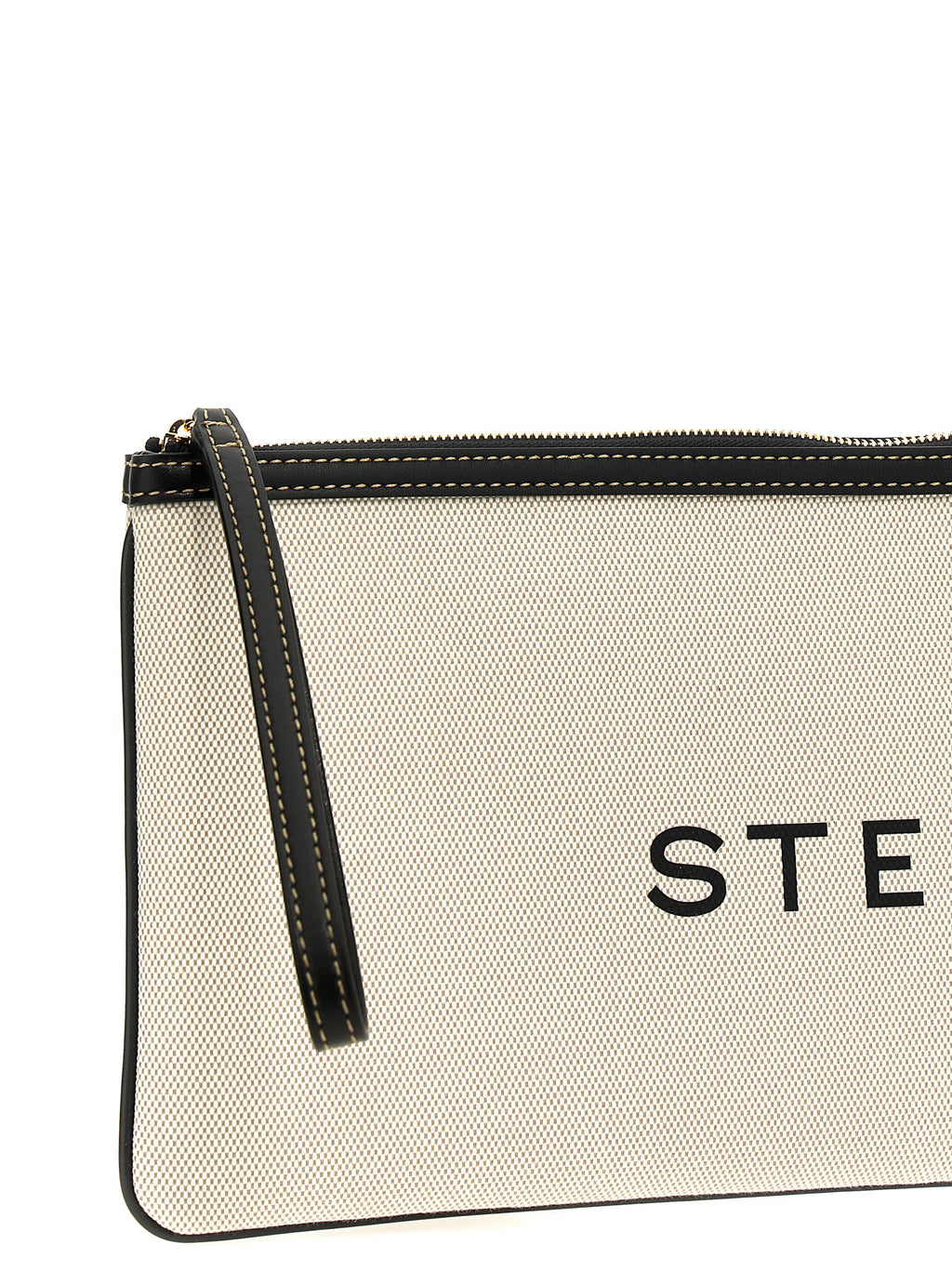 Beige Cotton Clutch