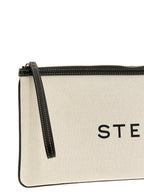Beige Cotton Clutch