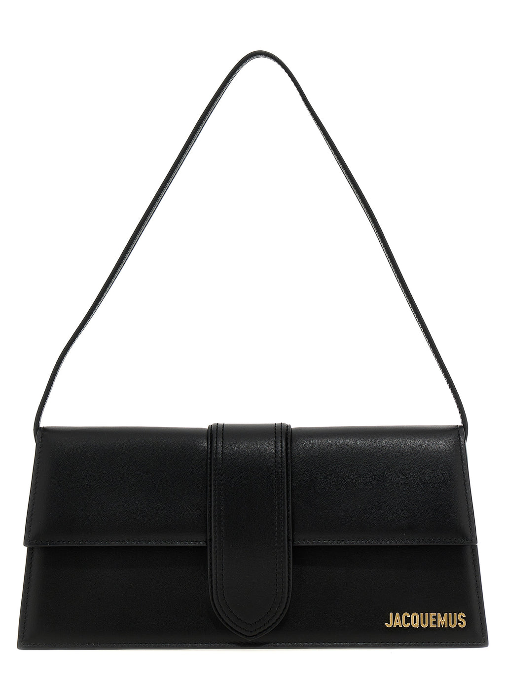 Le Bambino Long Black Cowhide Shoulder Bag