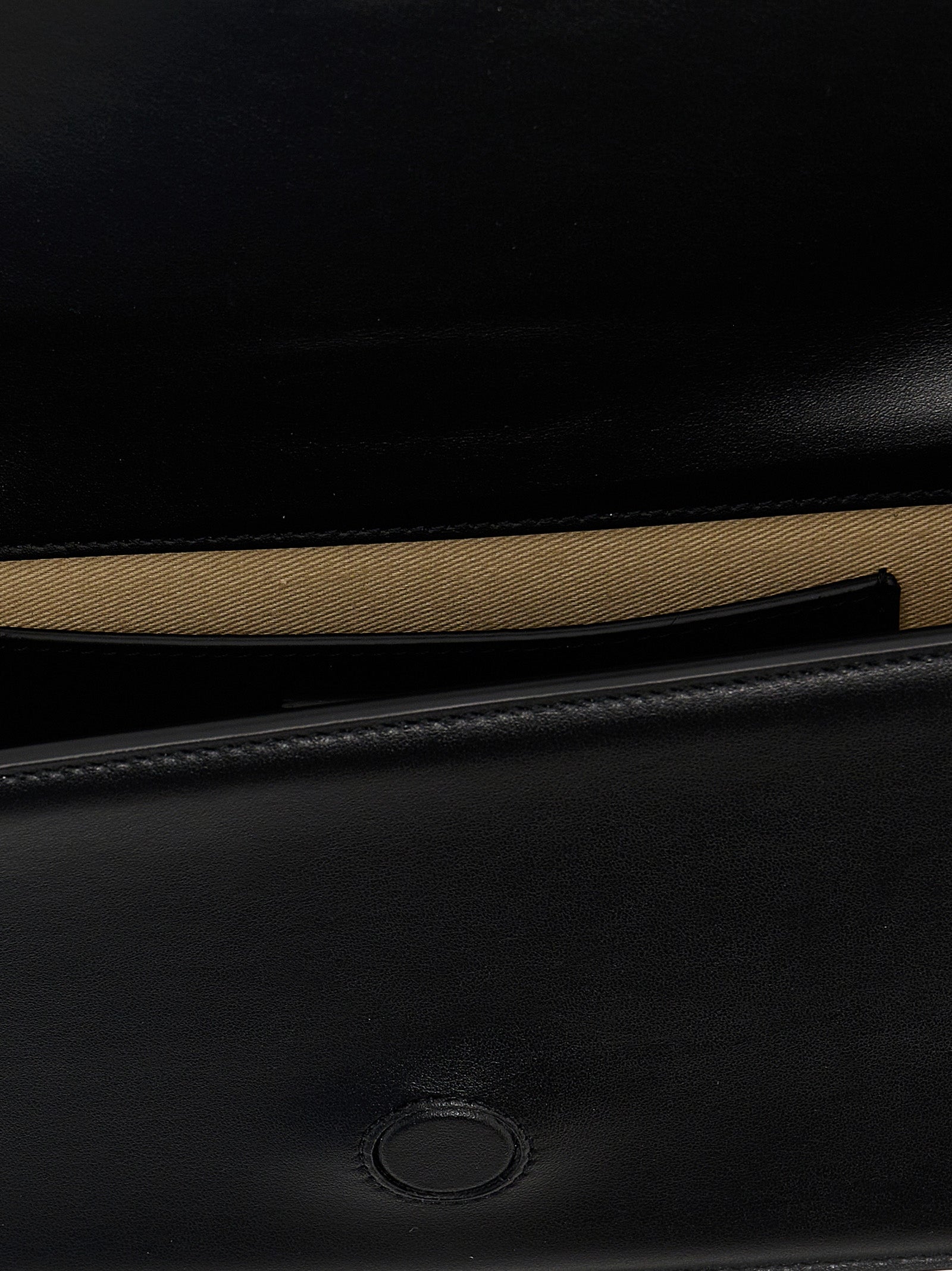 Le Bambino Long Black Cowhide Shoulder Bag