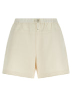 White Bouclé Bermuda Shorts