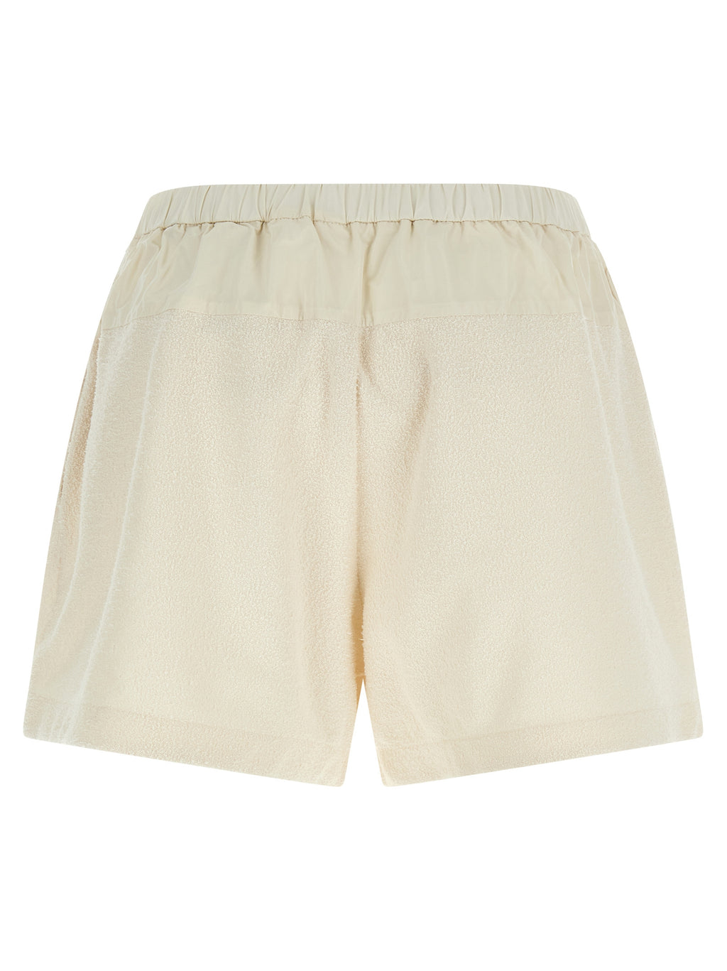White Bouclé Bermuda Shorts