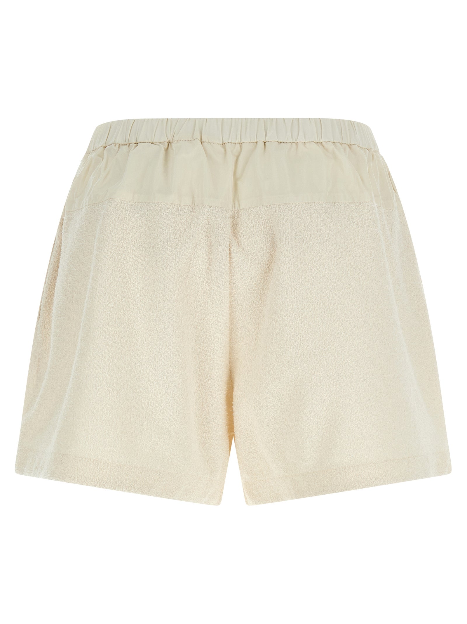 White Bouclé Bermuda Shorts