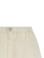 White Bouclé Bermuda Shorts