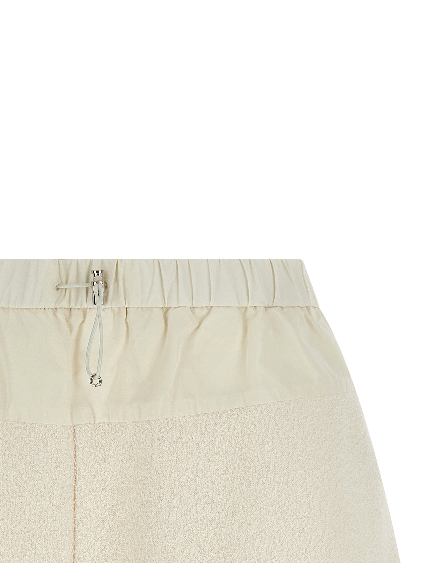White Bouclé Bermuda Shorts