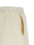 White Bouclé Bermuda Shorts