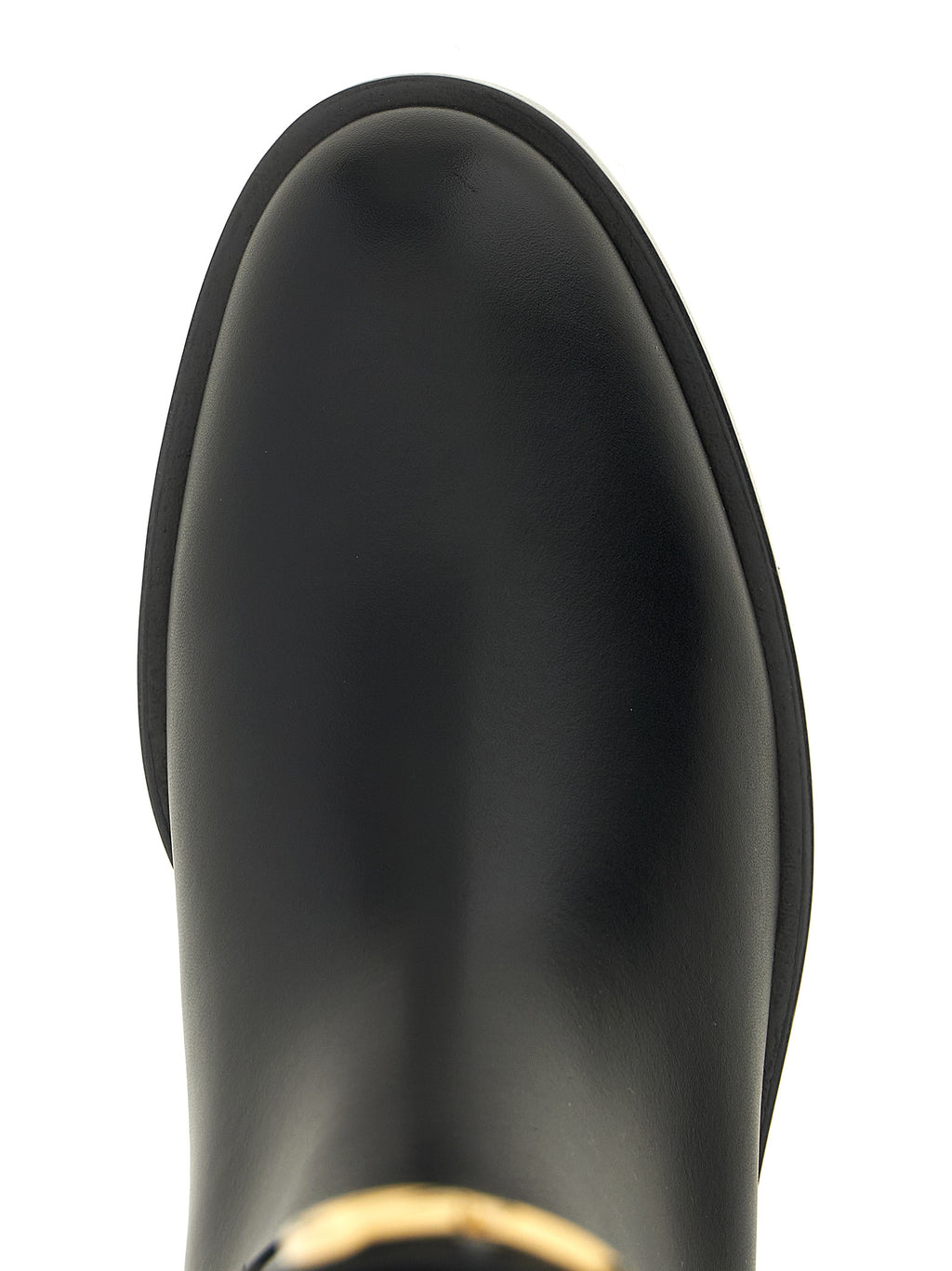 Black Calfskin Over-the-Knee Boots