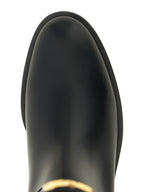 Black Calfskin Over-the-Knee Boots