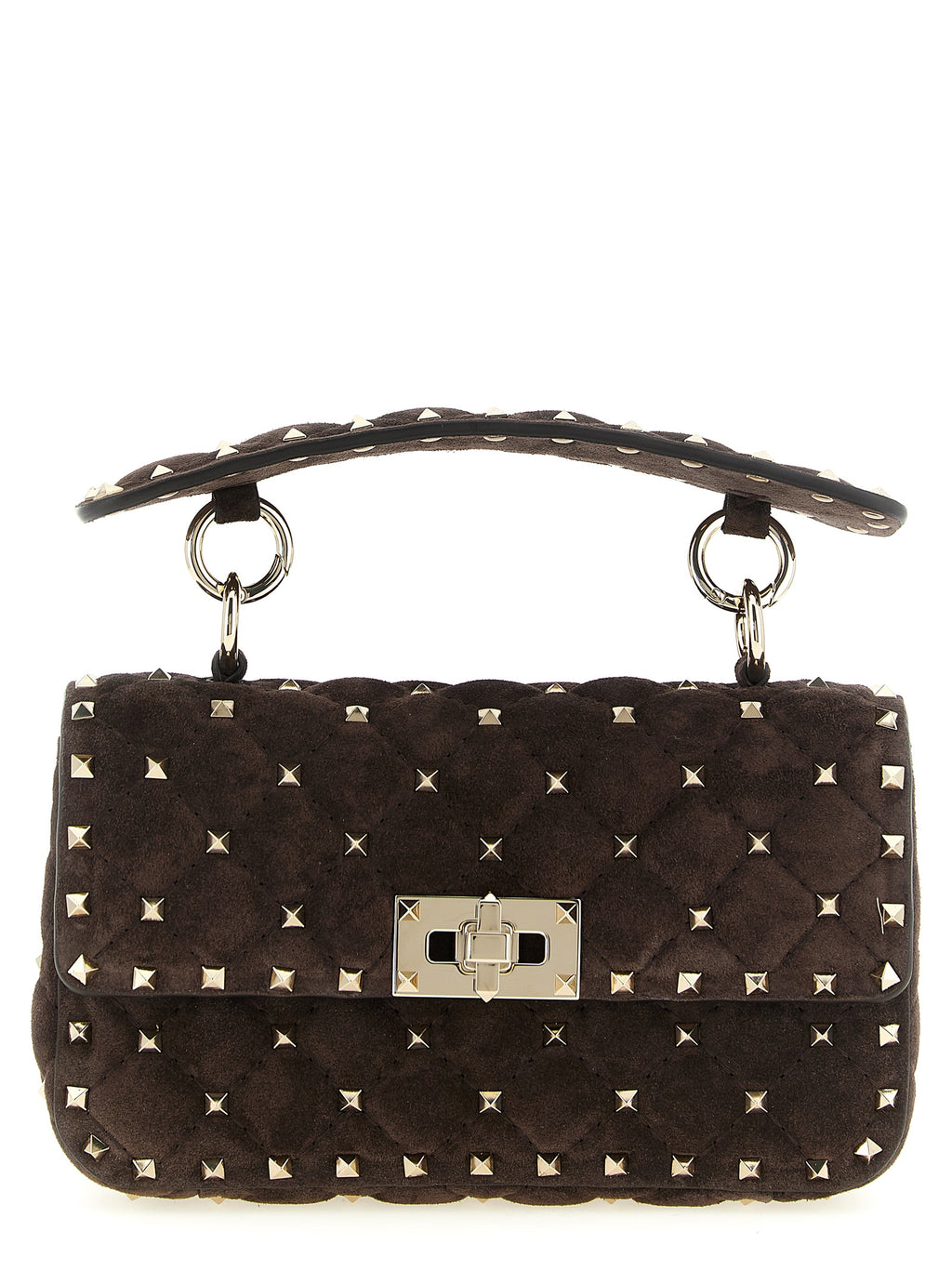Small Rockstud Spike Calfskin Shoulder Bag