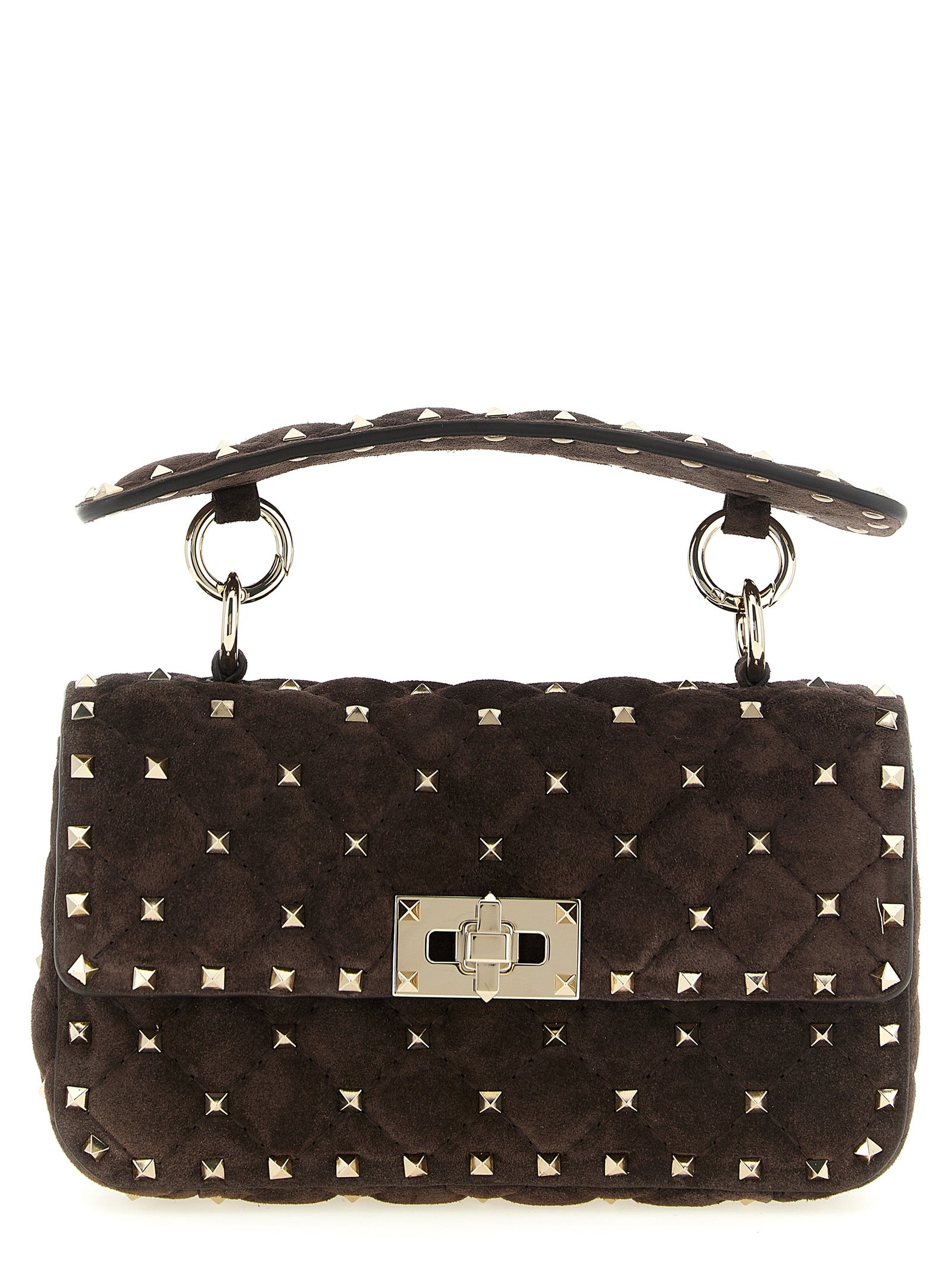 Small Rockstud Spike Calfskin Shoulder Bag