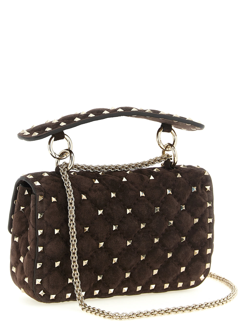 Small Rockstud Spike Calfskin Shoulder Bag