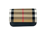 Small Madison House Check Leather-Canvas Crossbody