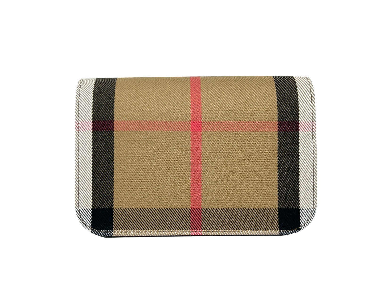 Small Madison House Check Leather-Canvas Crossbody