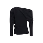 Merino Wool Silk Asymmetric Sweater
