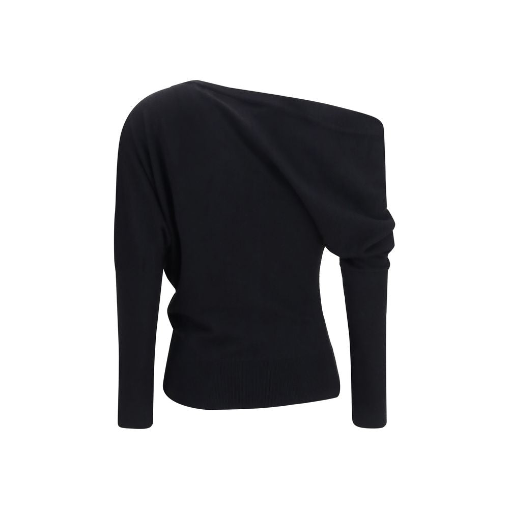 Merino Wool Silk Asymmetric Sweater