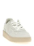 White Leather V-90 Low‑Top Sneakers