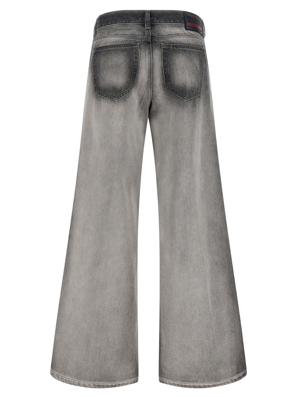 Gray Cotton-Lyocell Flared Jeans