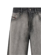 Gray Cotton-Lyocell Flared Jeans