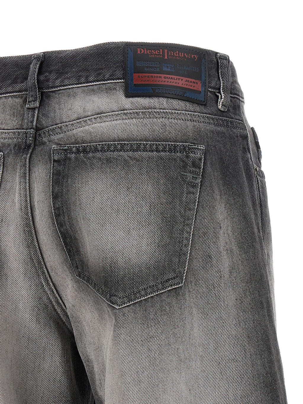 Gray Cotton-Lyocell Flared Jeans