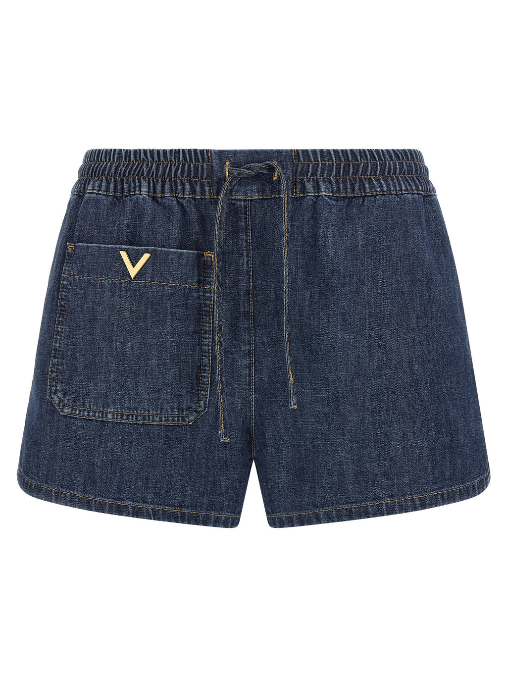 Blue Cotton Bermuda Shorts
