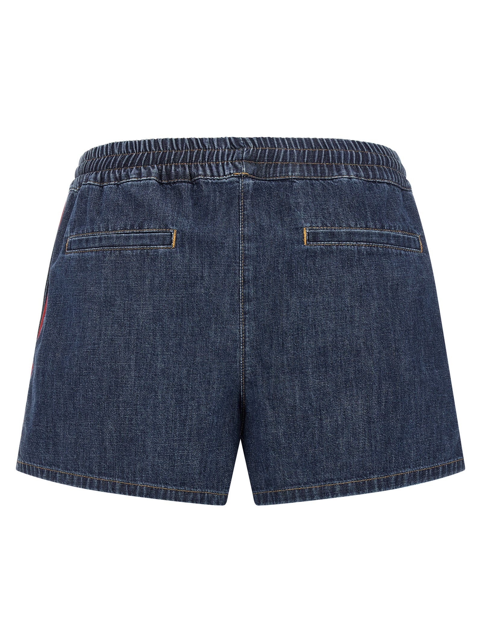 Blue Cotton Bermuda Shorts