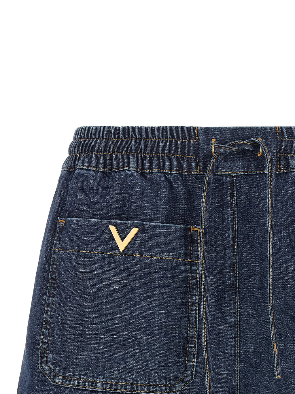 Blue Cotton Bermuda Shorts