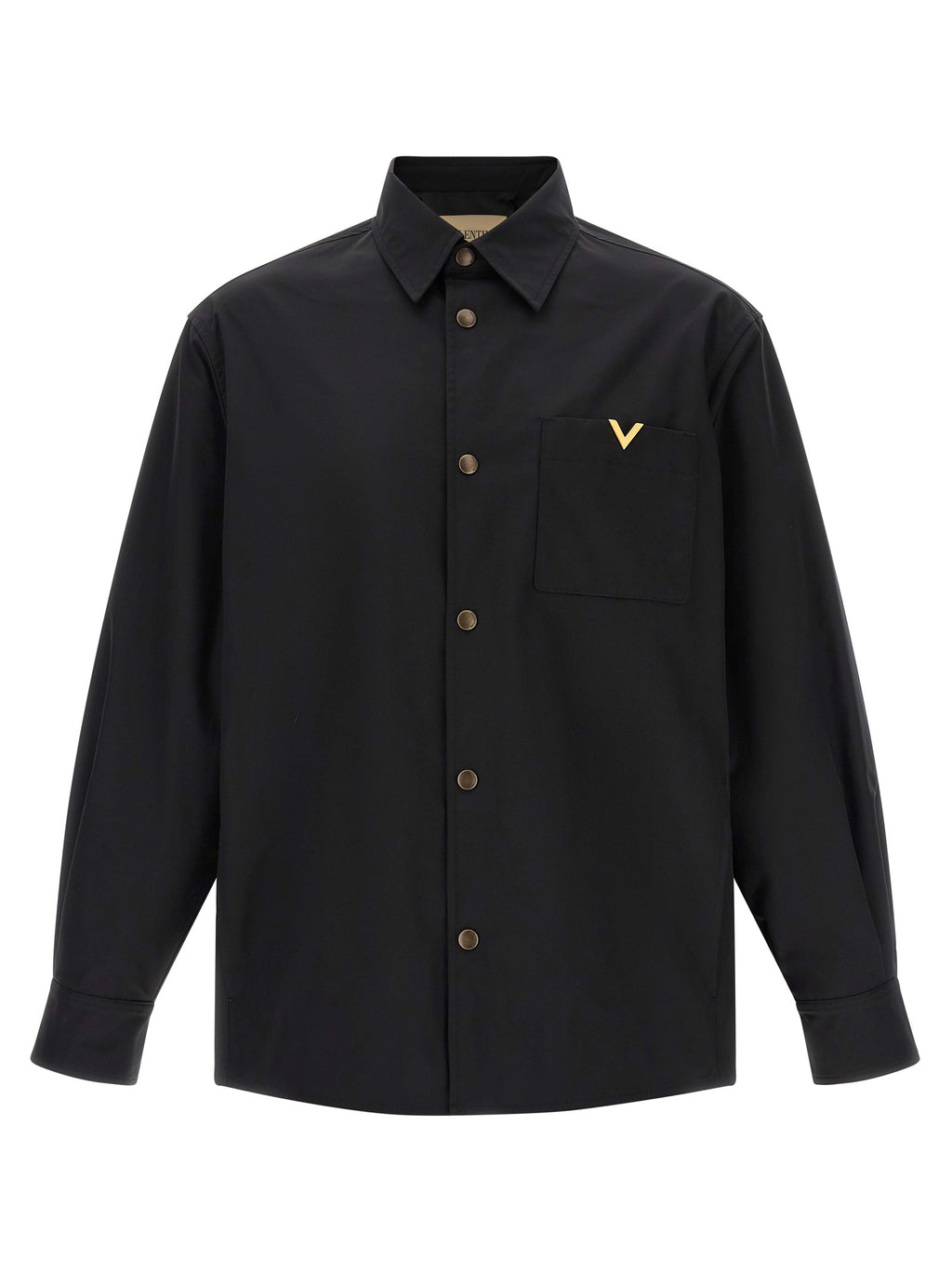 Black Polyester Overshirt