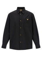 Black Polyester Overshirt