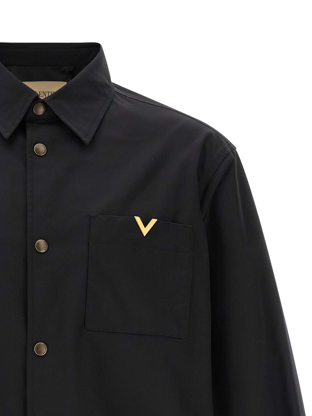 Black Polyester Overshirt