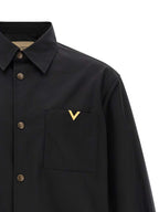 Black Polyester Overshirt