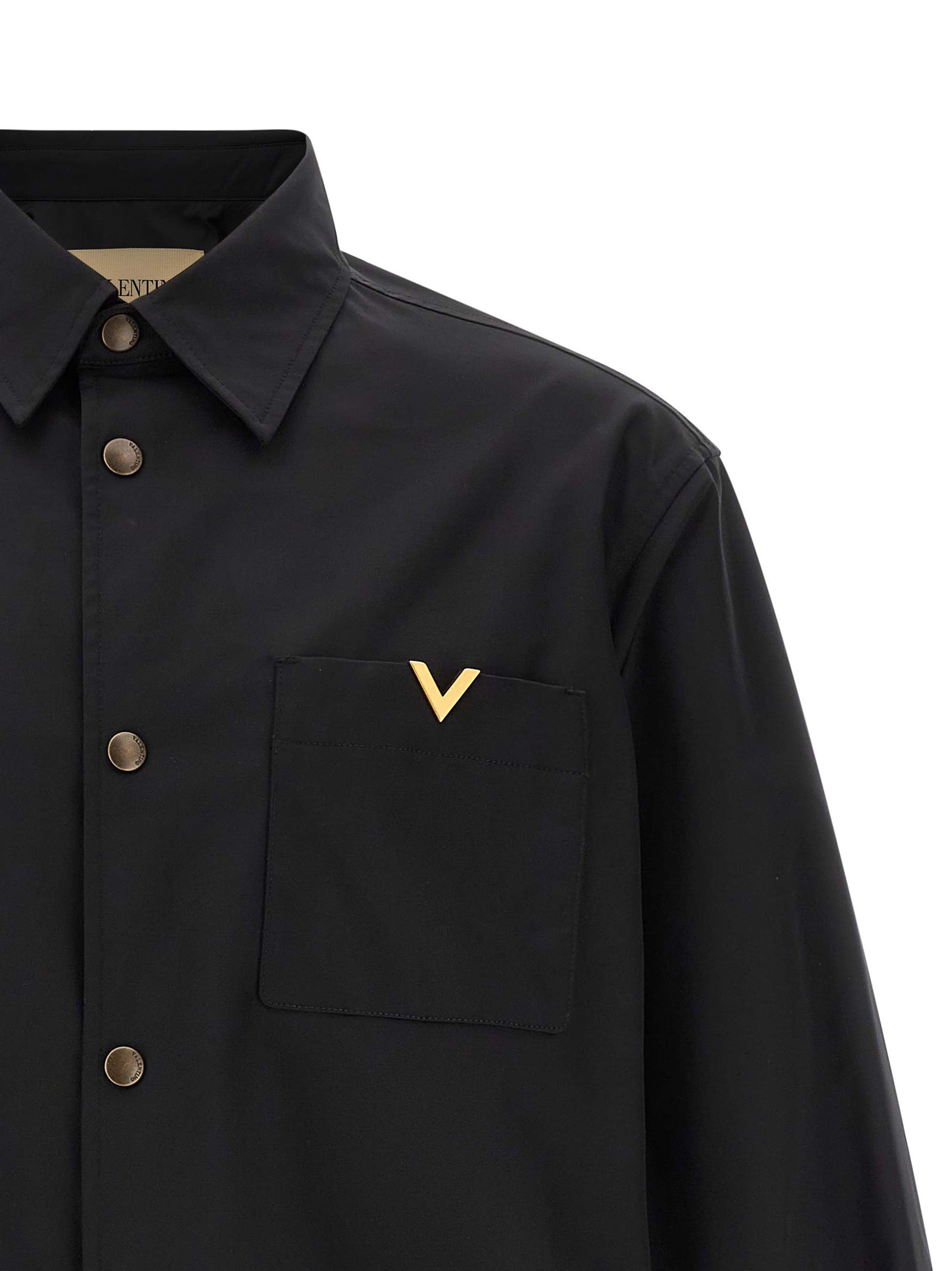 Black Polyester Overshirt
