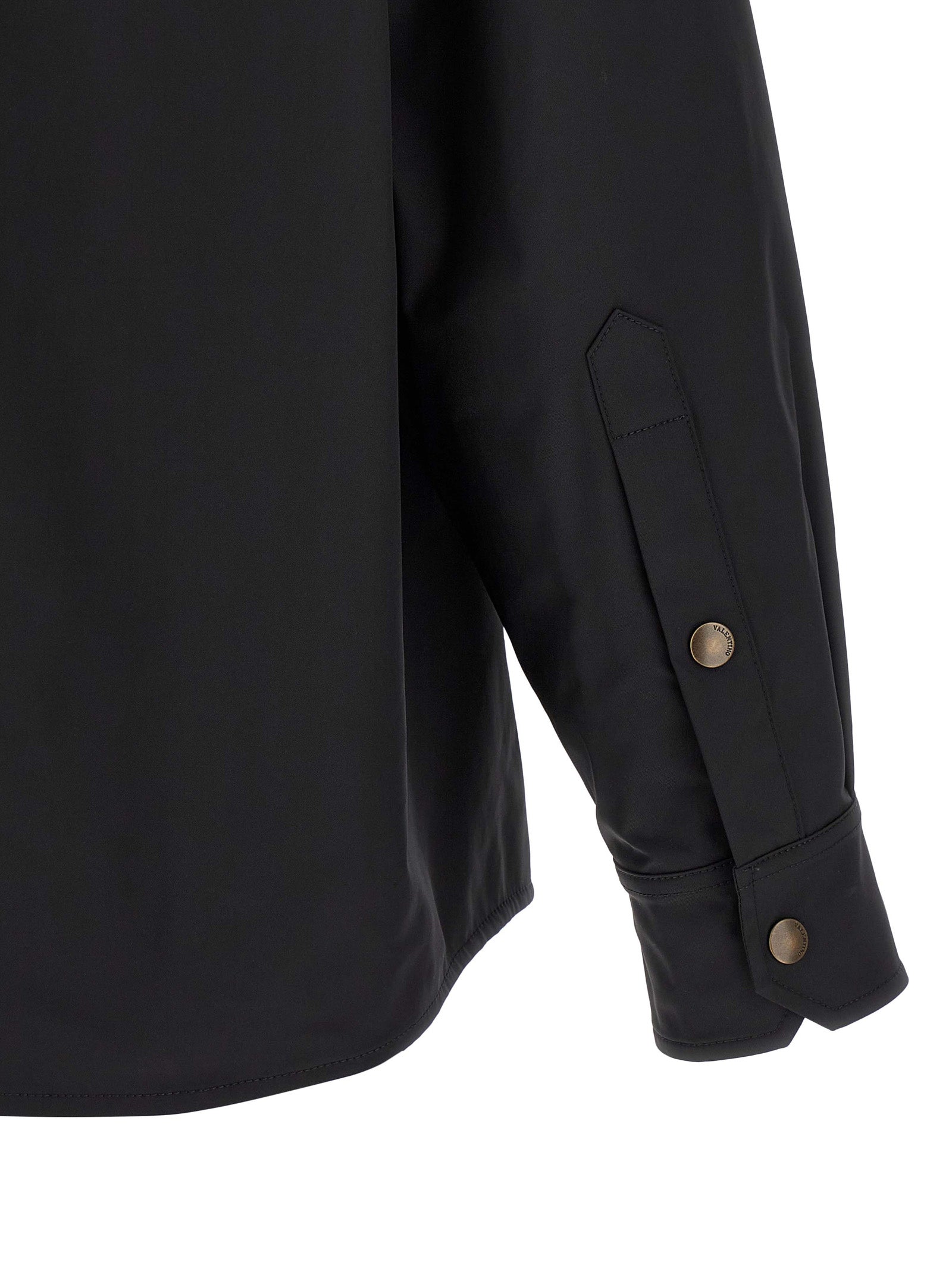 Black Polyester Overshirt