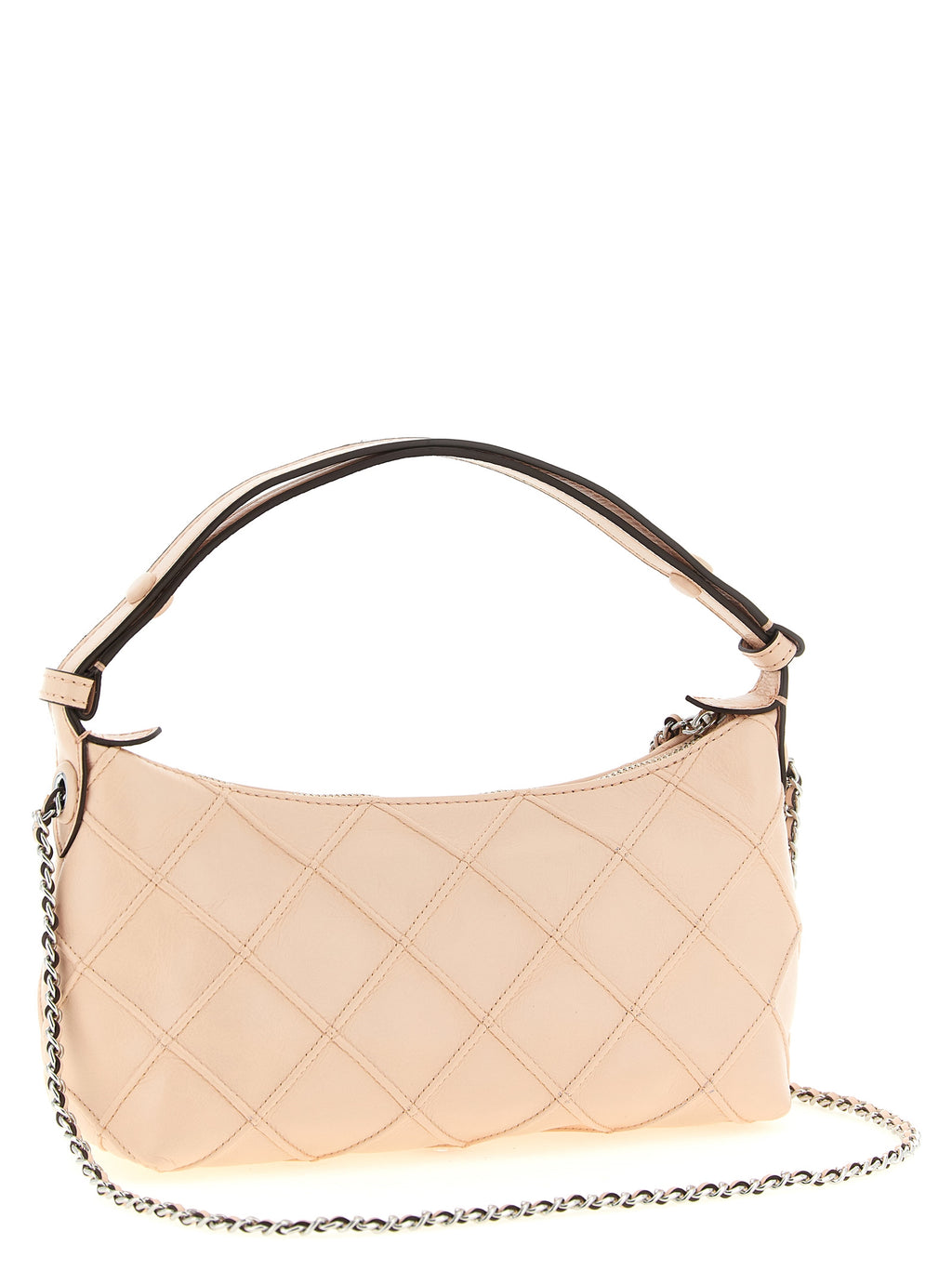 Fleming Powder Pink Nappa Leather Clutch