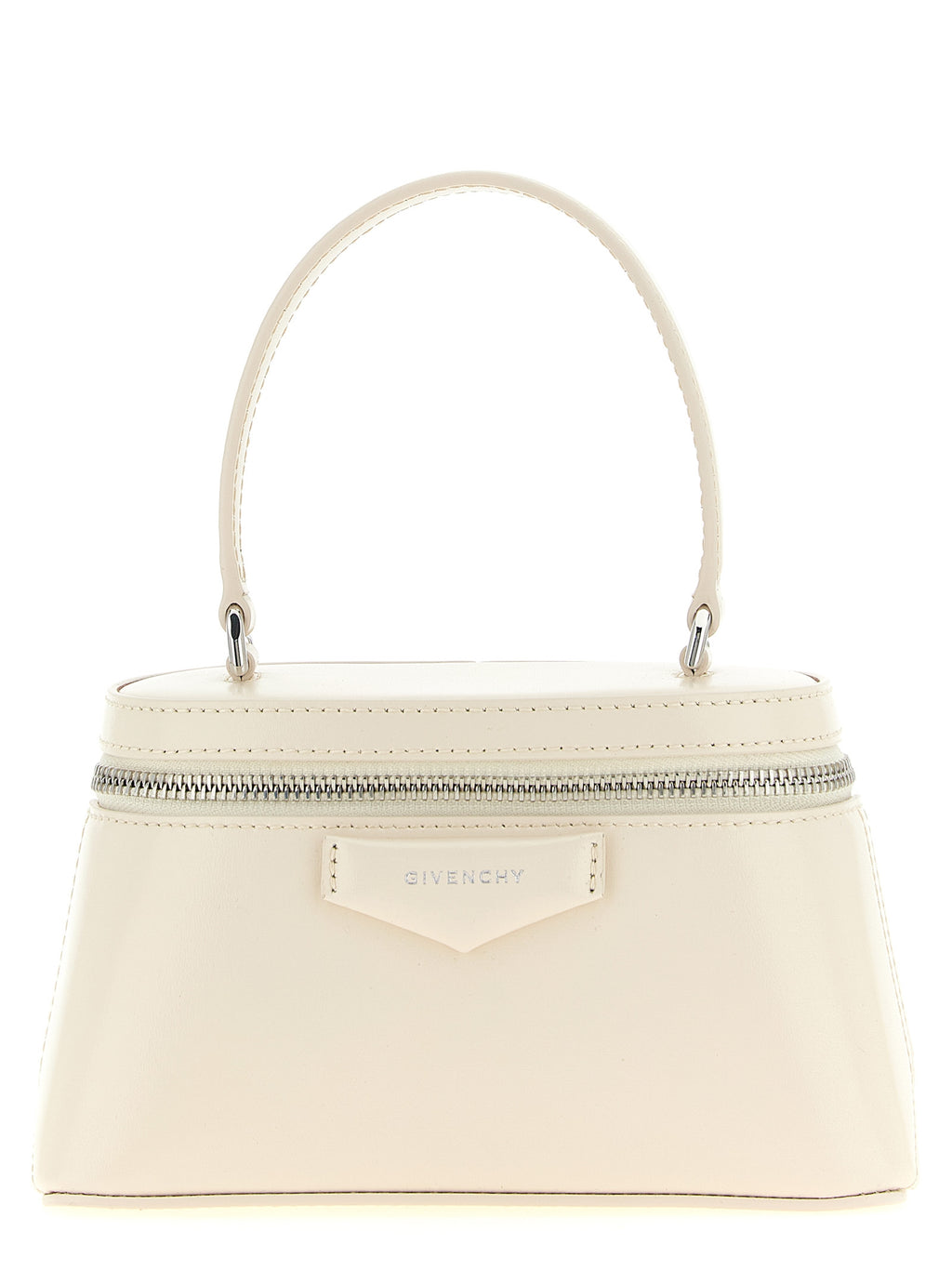 Antigona White Leather Box-Shaped Handbag