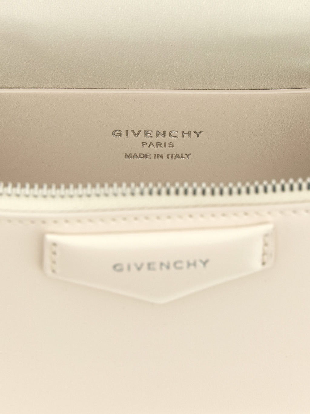 Antigona White Leather Box-Shaped Handbag