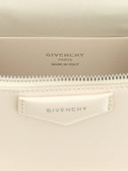 Antigona White Leather Box-Shaped Handbag