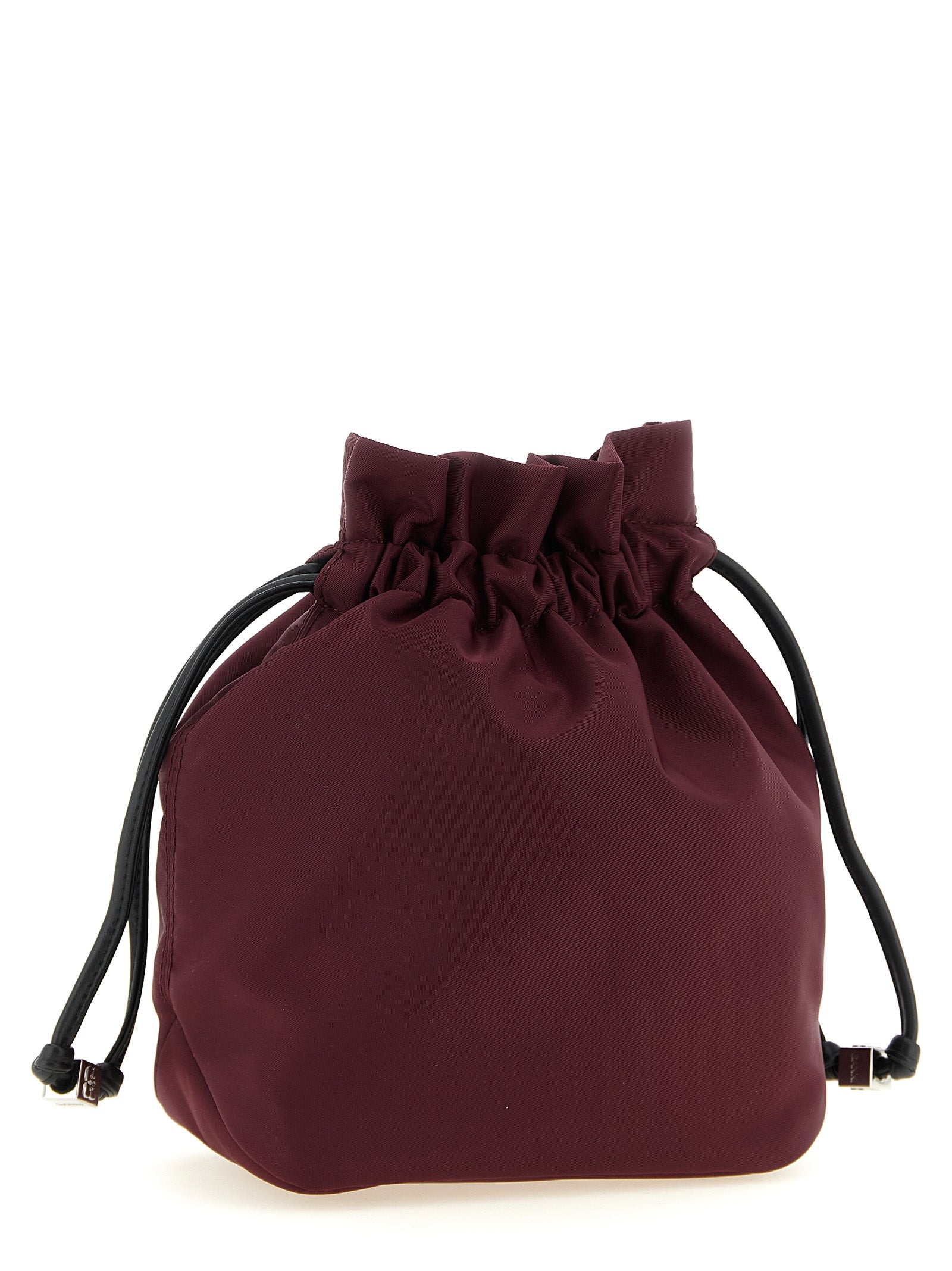 Bordeaux Recycled Polyamide Logo Clutch