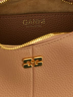Mini Hobo Beige Polyester Handbag