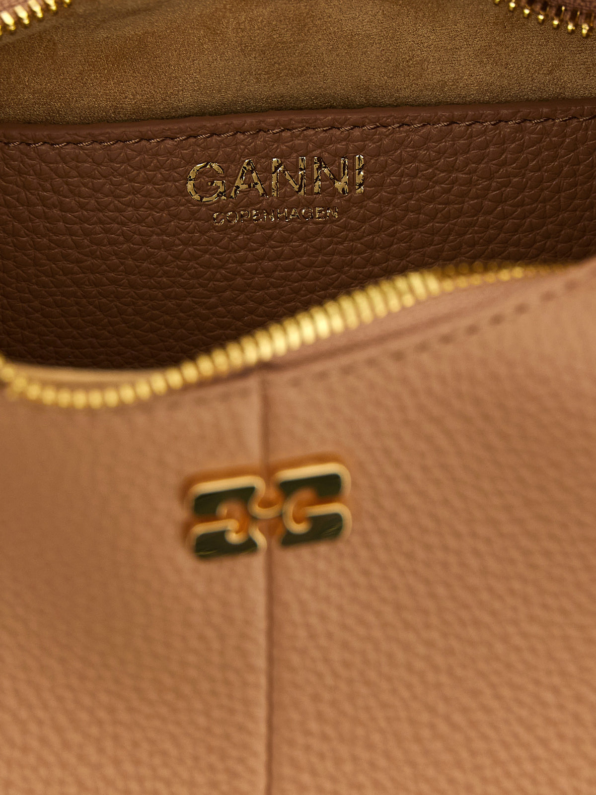 Mini Hobo Beige Polyester Handbag